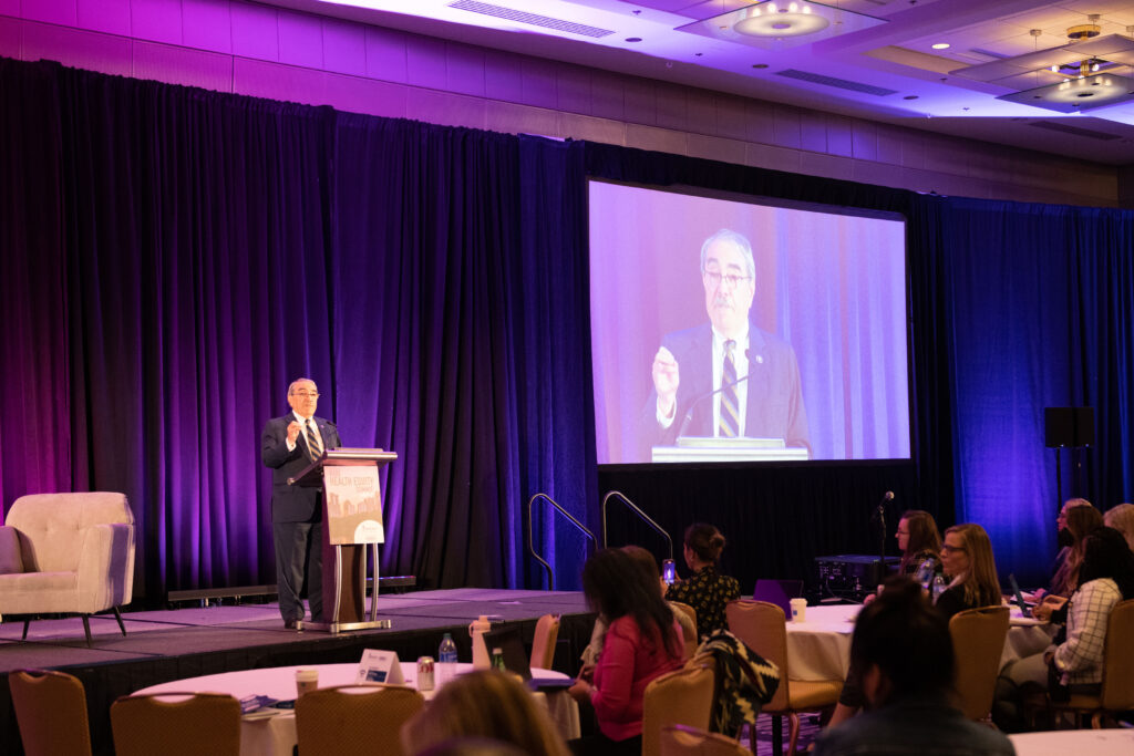 US Congressman GK Butterfield speaks at the 2022 Health Equity Summit in Atlanta, Georgia