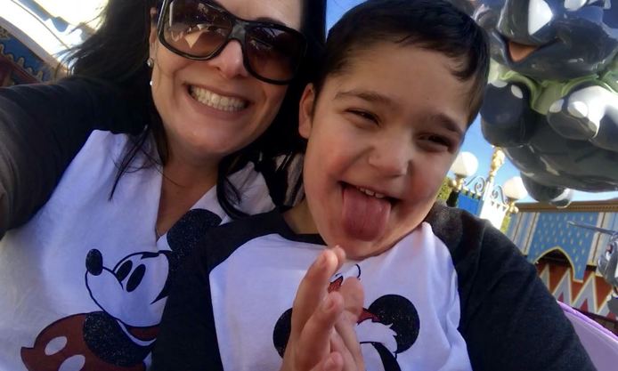 mother and son, rare disease patient with ADNP Syndrome and caregiver